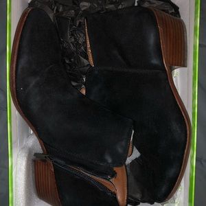 Sam Edelman black suede booties new in box